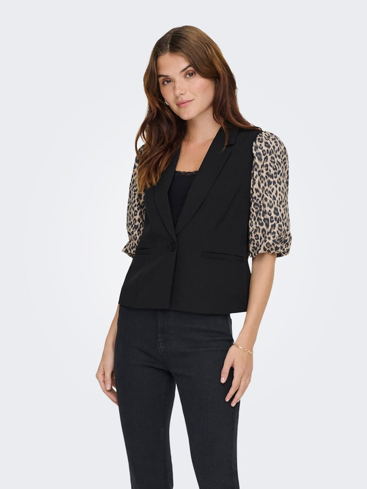 Onlmellie Life S/s Mix Blazer Tlr Cs - Zwart