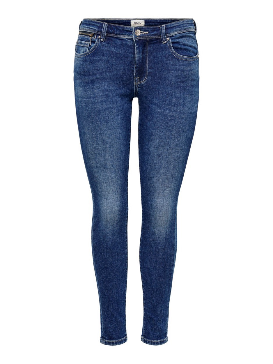 Onlisa4 Life Zip Reg Skinny Ana230 - Blue Denim