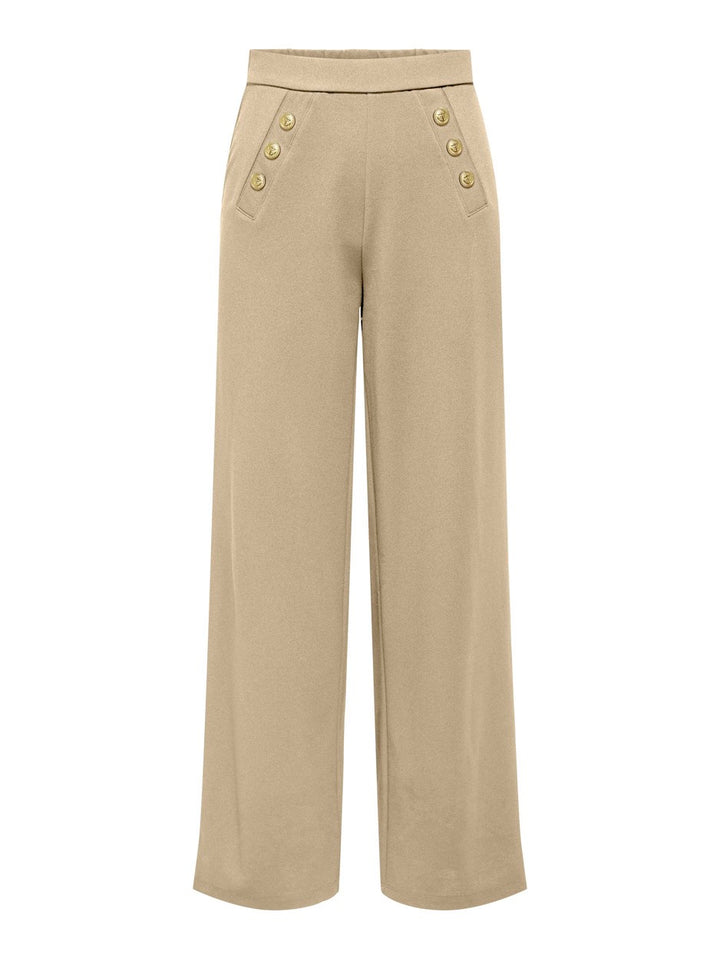 Onlsania High Waist Button Pant Jrs - Kaki