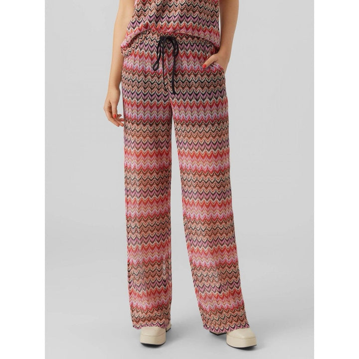 Vmdicte Hw Wide Pant Jrs - Rood Dessin