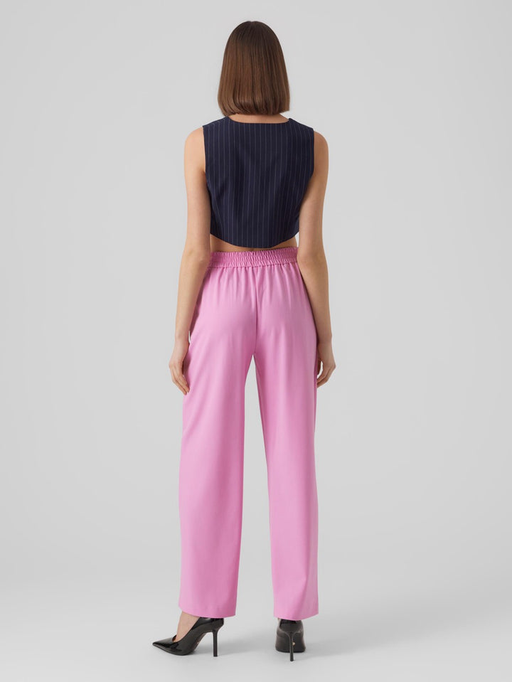 Vmliscookie Hr Wide Solid Pant Boo - Roze