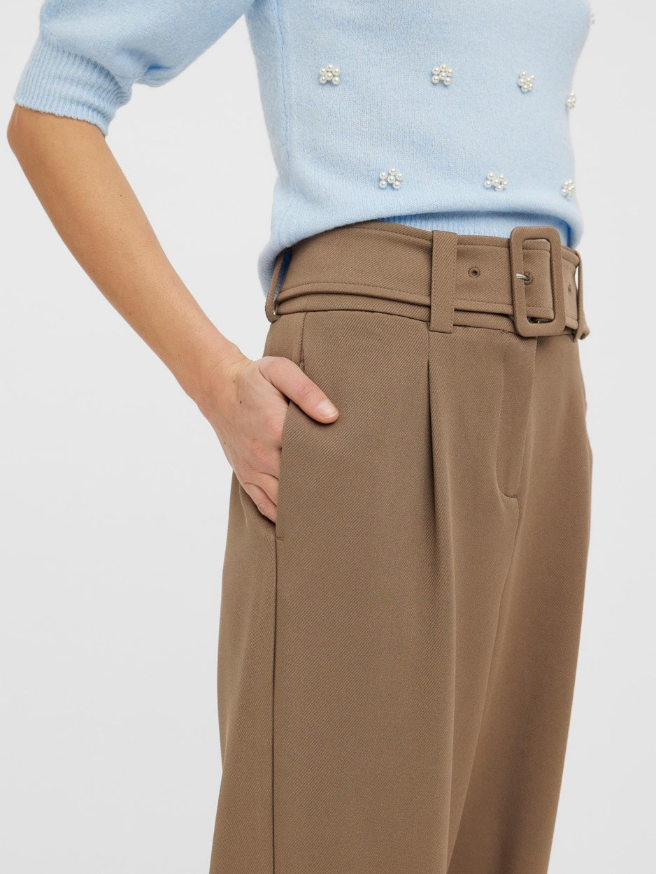 Vmulia H/w Pocket Pant Tlr - Taupe