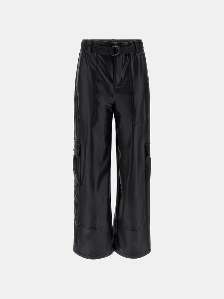 Pu Cargo Pant - Zwart