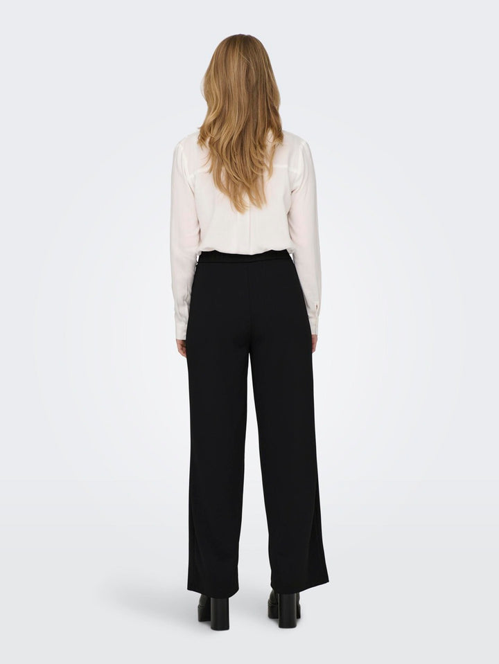 Onlsania High Waist Button Pant Jrs - Zwart
