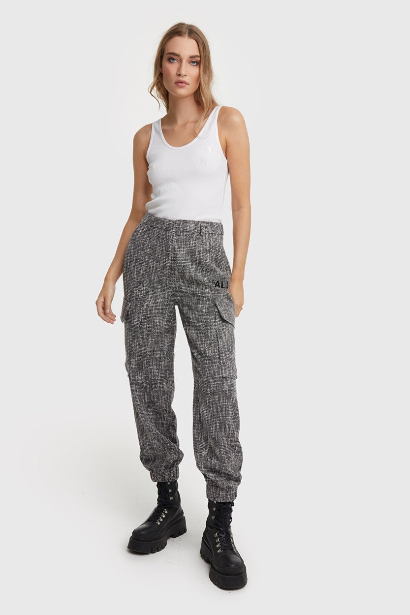 Ladies Woven Boclee Cargo Pants - Zwart Dessin