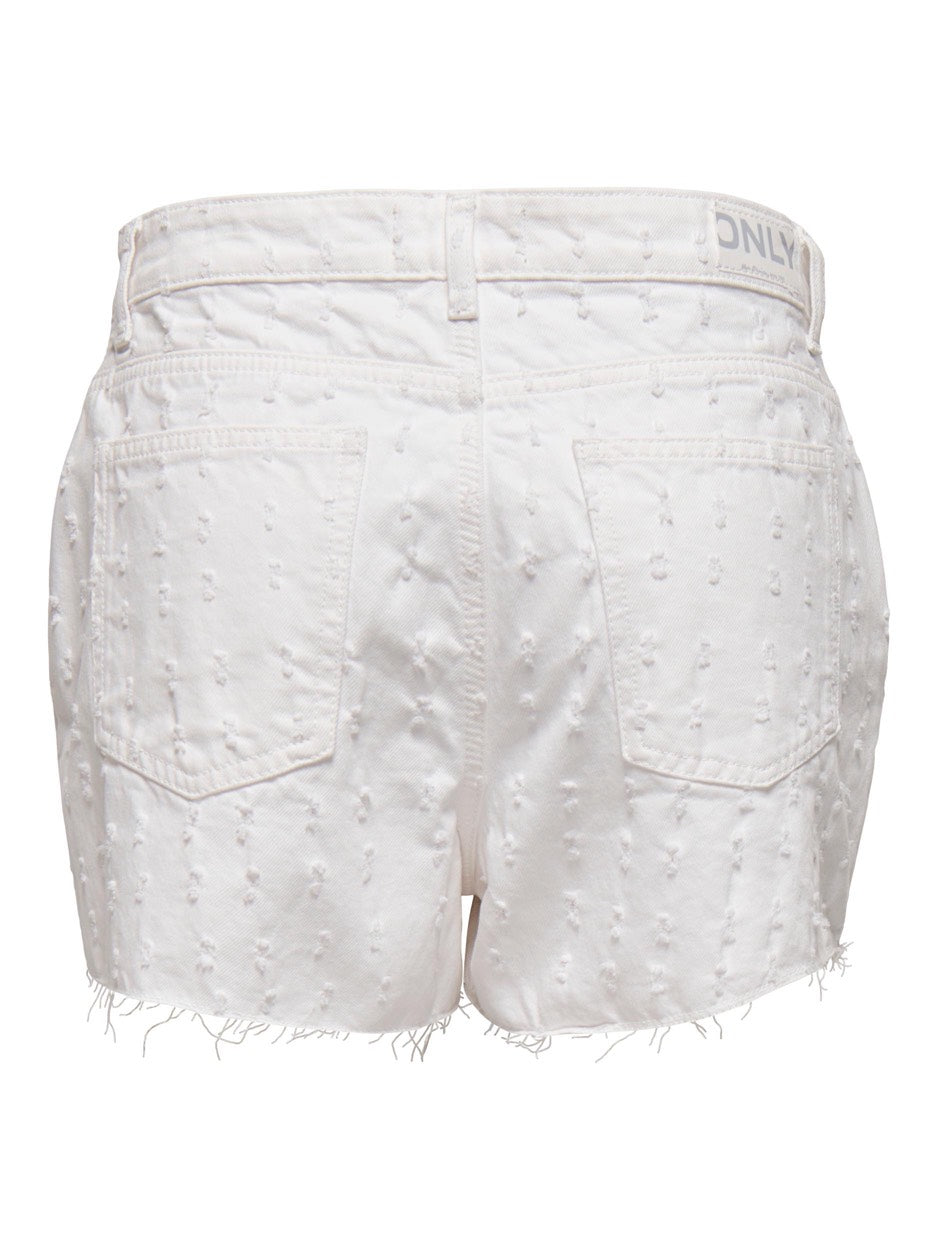 Onltexas Reg White Punch Dnm Skort - Off-white