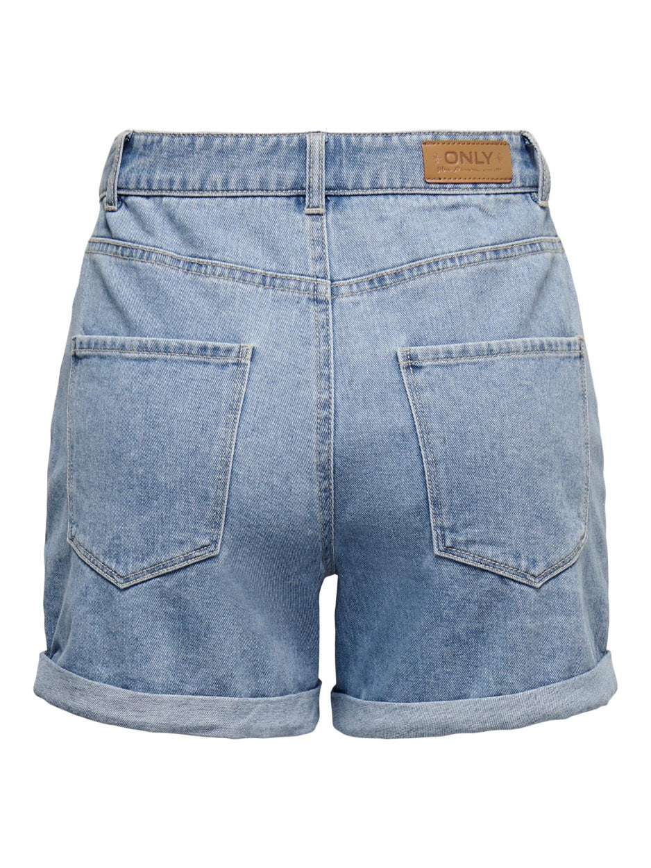 Onlvega Life Hw Mom Shorts Noos - Blue Denim