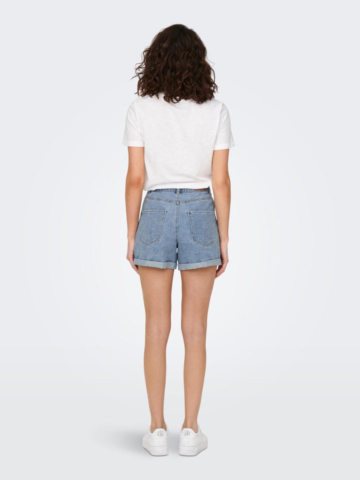 Onlvega Life Hw Mom Shorts Noos - Blue Denim