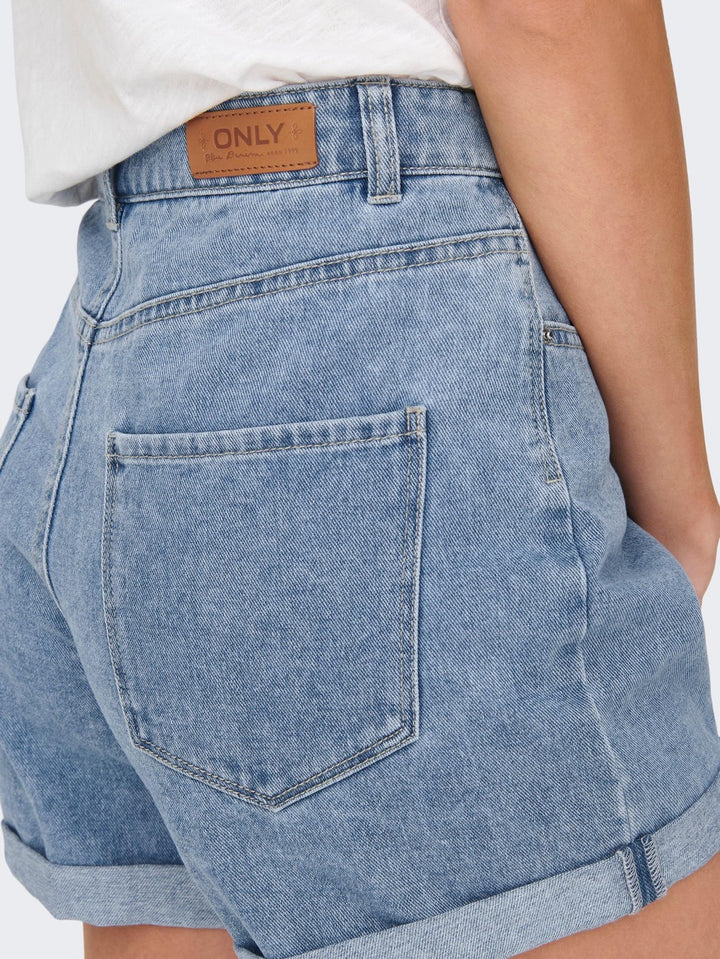 Onlvega Life Hw Mom Shorts Noos - Blue Denim