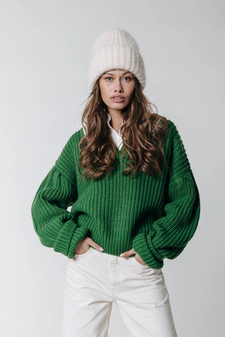 Bobby Collar Seven Knit - Groen