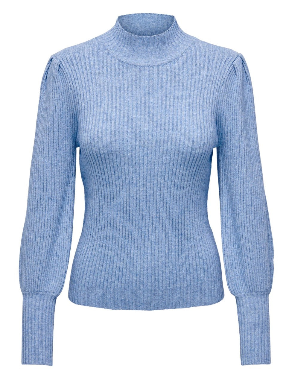 Onlkatia L/s Highneck Pullover Knt - Lichtblauw