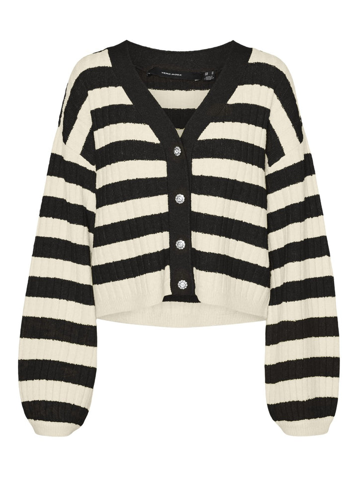 Vmelya Ls V-neck Cardigan Ga Boo - Zwart Dessin