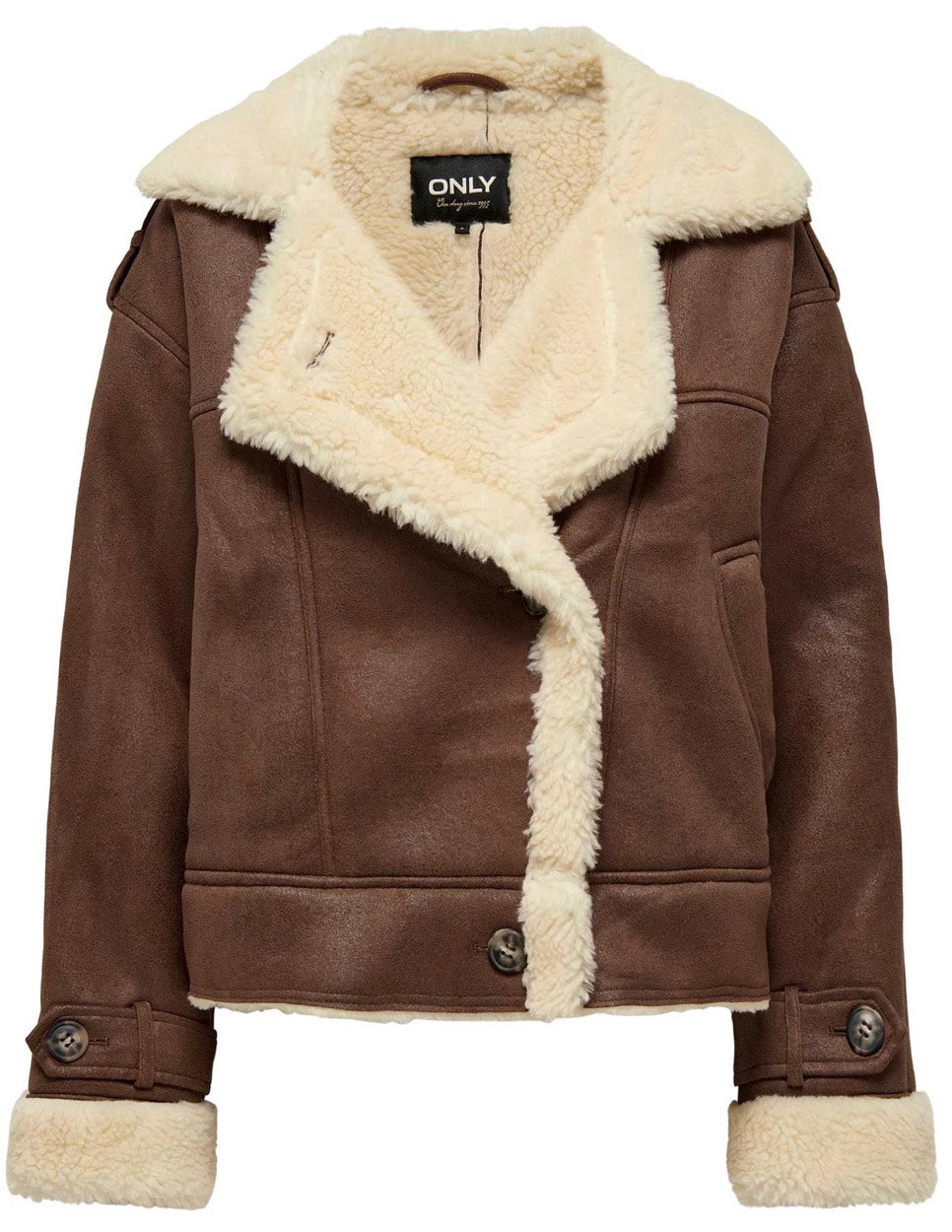 Onlylva Faux Suede Bonded - Cognac