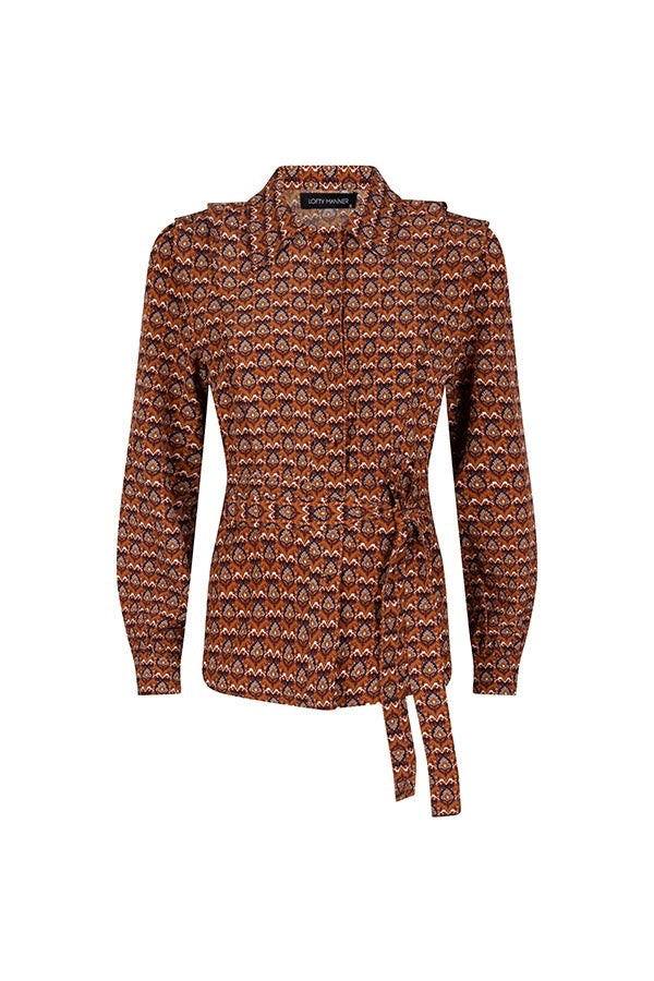 Blouse Selah - Oranje Dessin