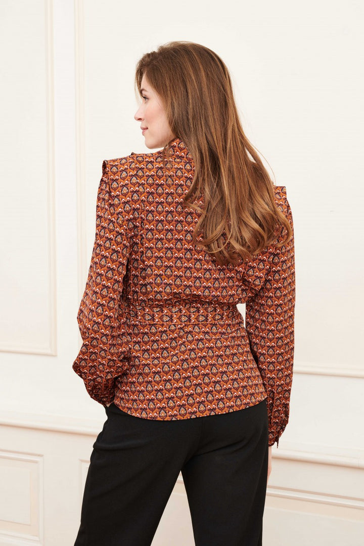 Blouse Selah - Oranje Dessin