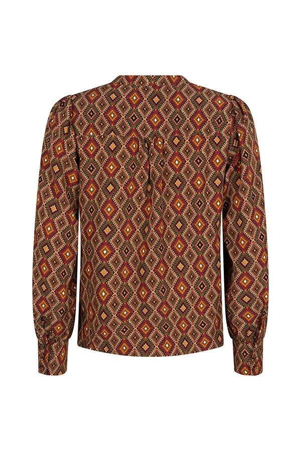 Blouse Violet - Groen Dessin