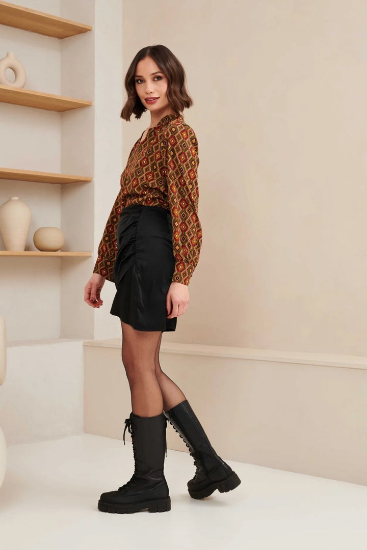 Blouse Violet - Groen Dessin