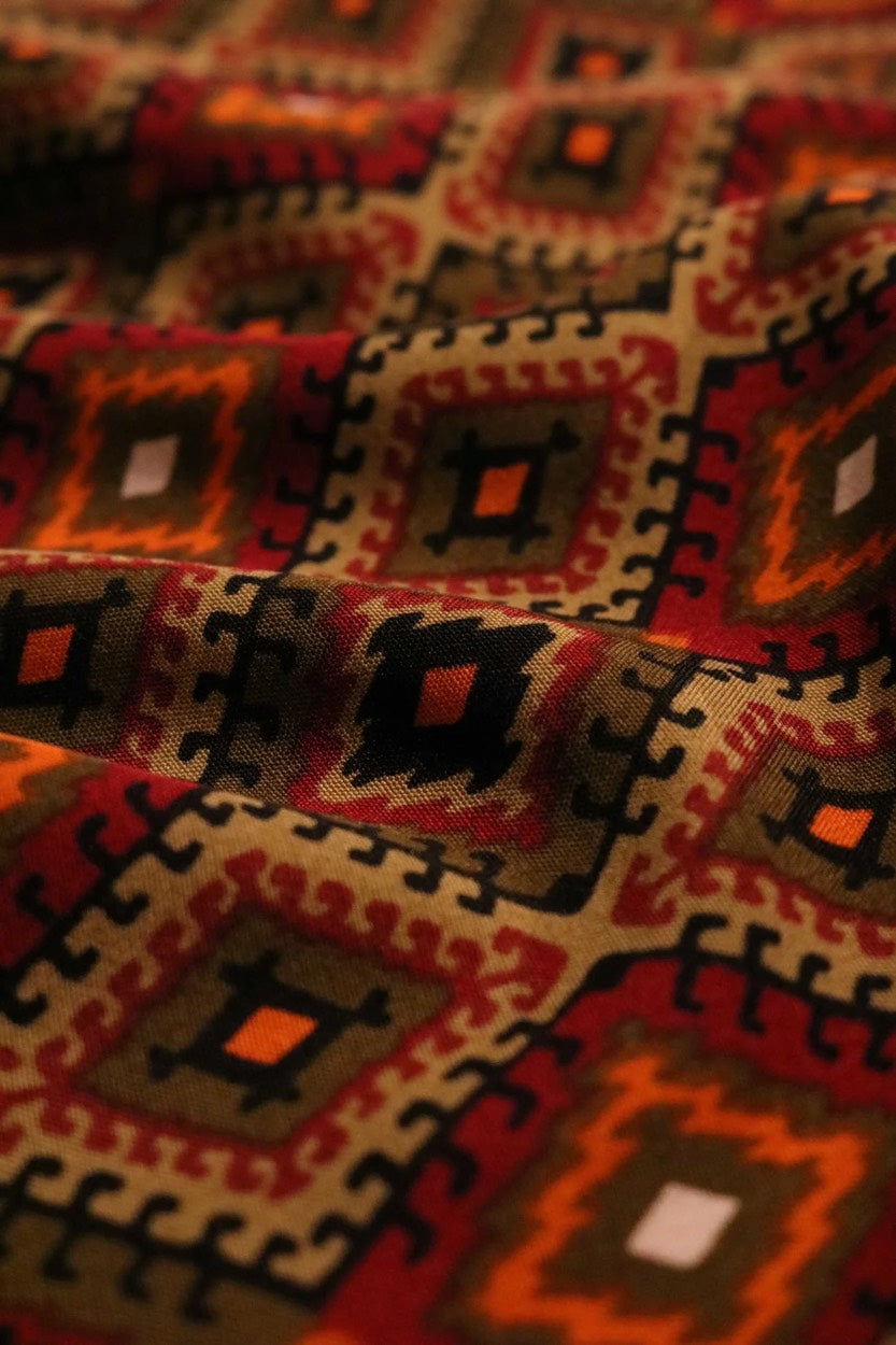 Blouse Violet - Groen Dessin