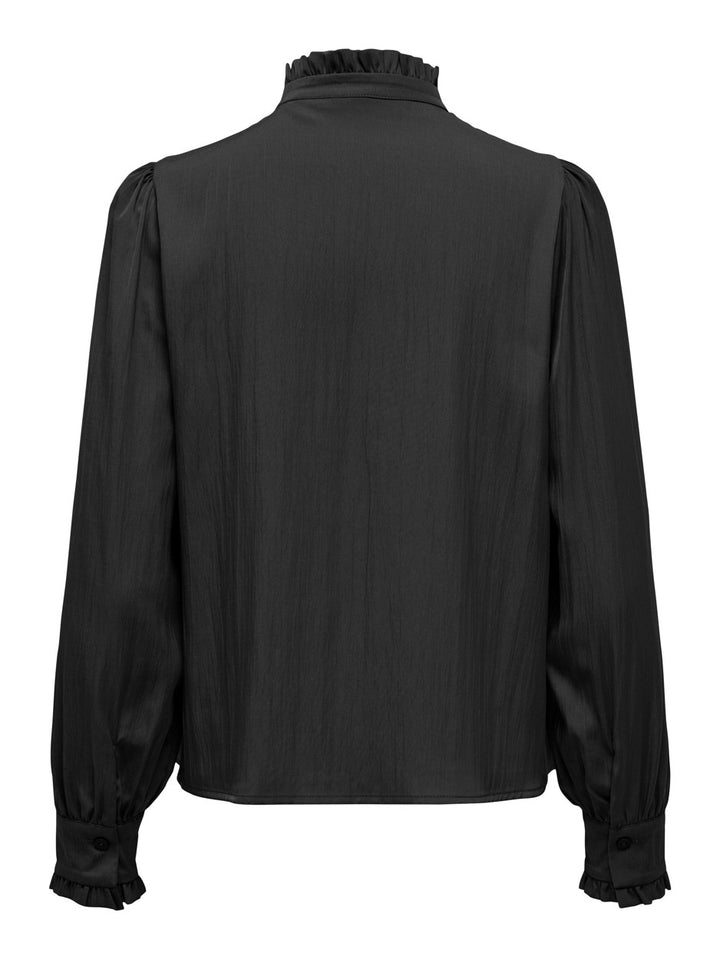 Onlsara Haylee Ls Pleat Shirt Wvn - Zwart