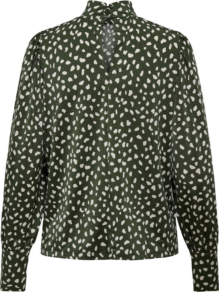 Onlrita L/s Highneck Top Box Jrs - Groen Dessin