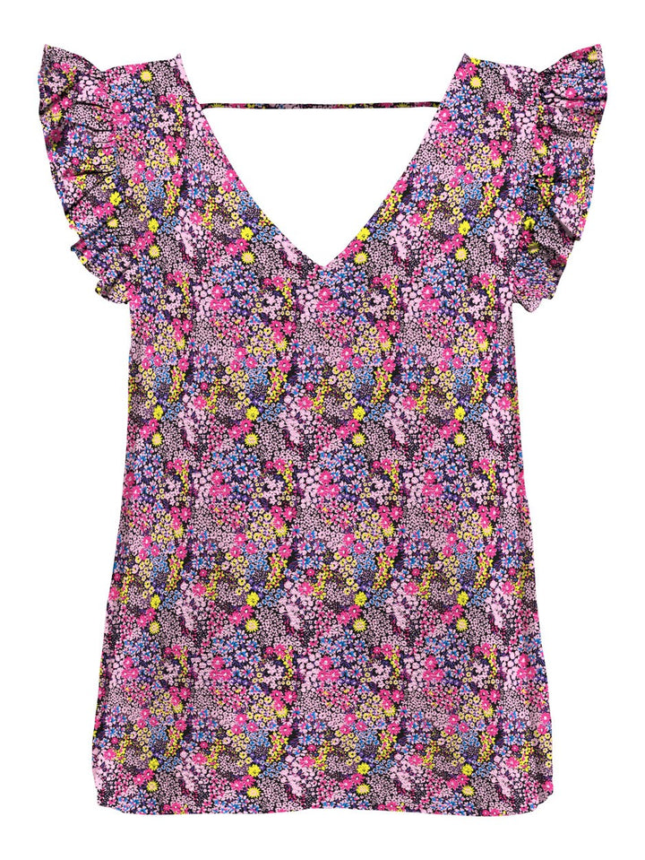 Onlfreja S/l Frill Top Cs Ptm - Roze Dessin