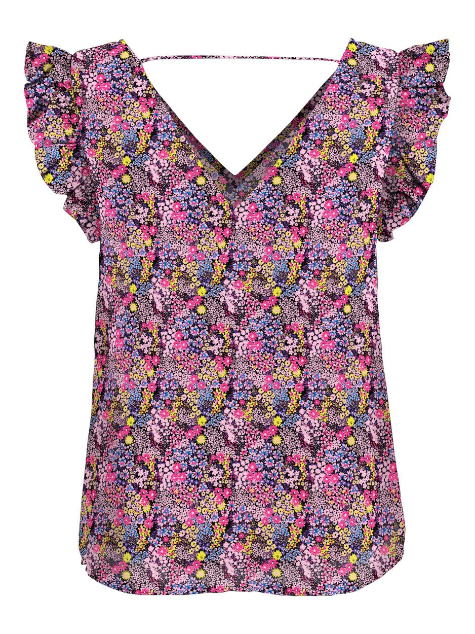 Onlfreja S/l Frill Top Cs Ptm - Roze Dessin