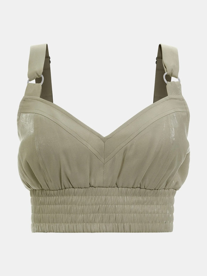 Emma Cropped Top - Olijf