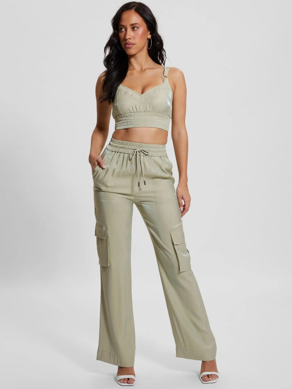 Emma Cropped Top - Olijf