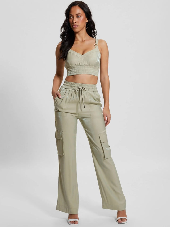 Emma Cropped Top - Olijf