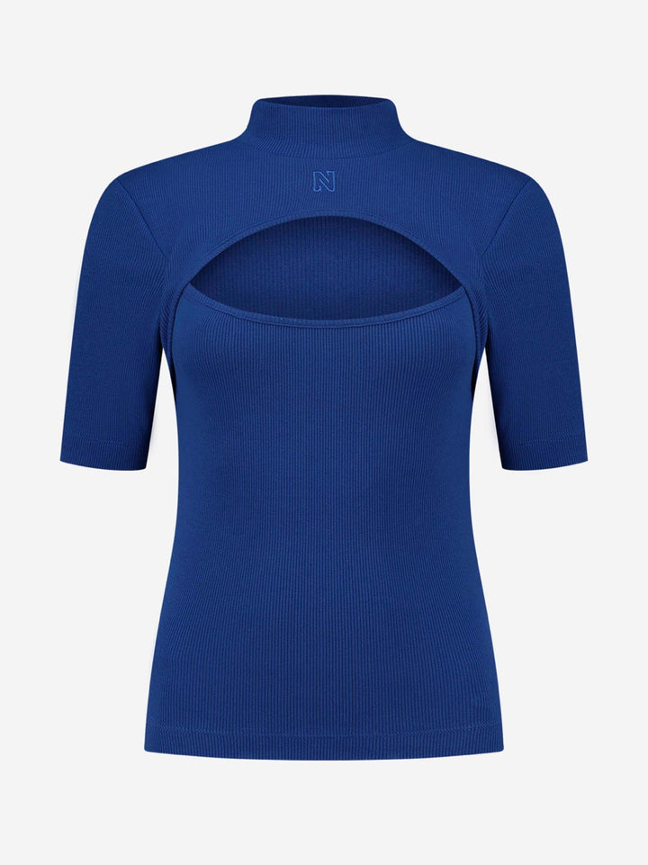 Cutout Rib Top - Kobalt