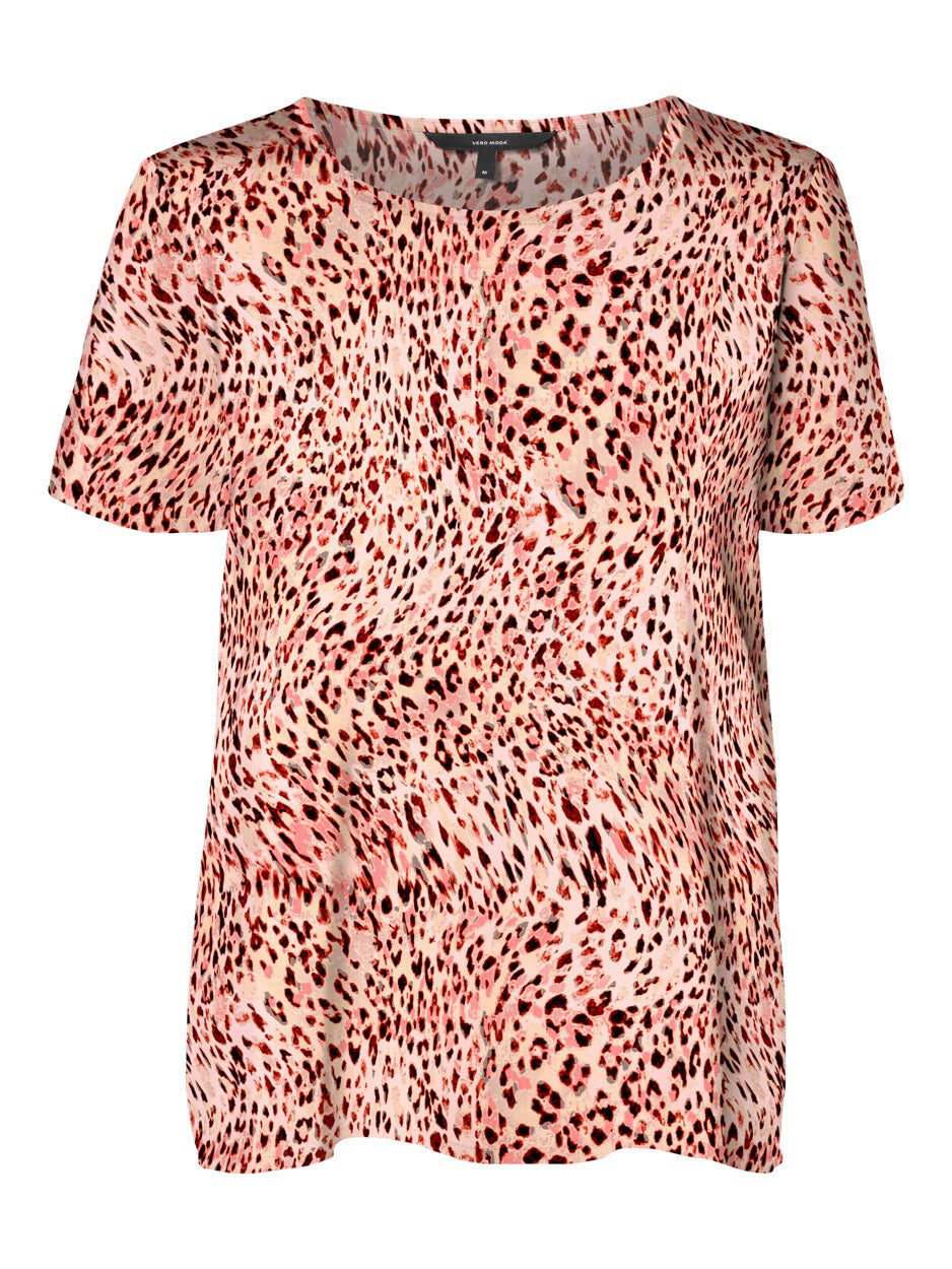 Vmeasy Ss Top Wvn Ga - Roze Dessin