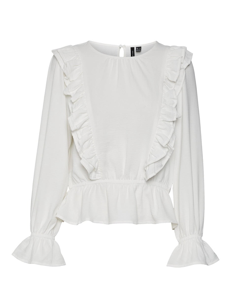 Vmpolliana Inge Ls Top Wvn - Off-white