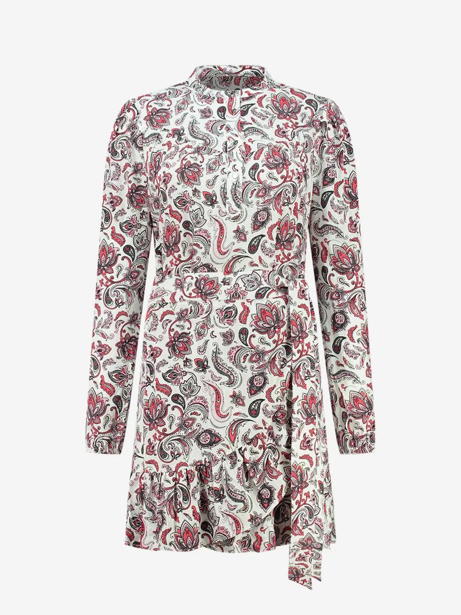 Baisha Dress - Wit Dessin