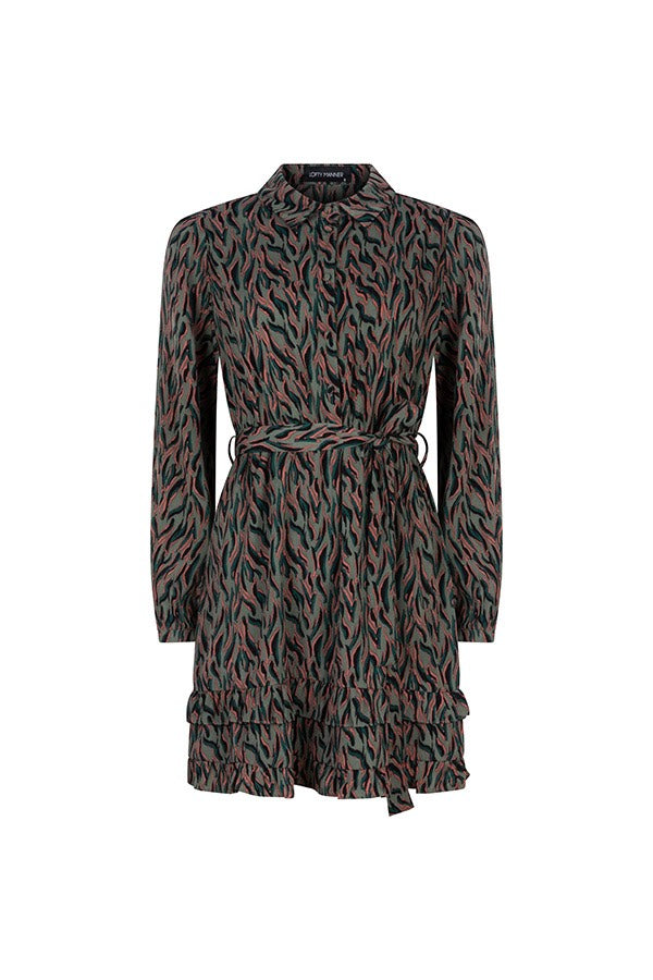 Dress Emani - Groen Dessin