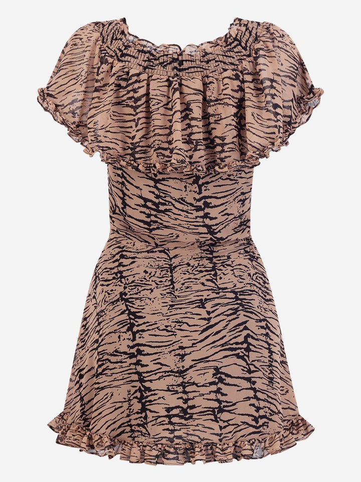 Famona-lee Dress Print - Bruin Dessin
