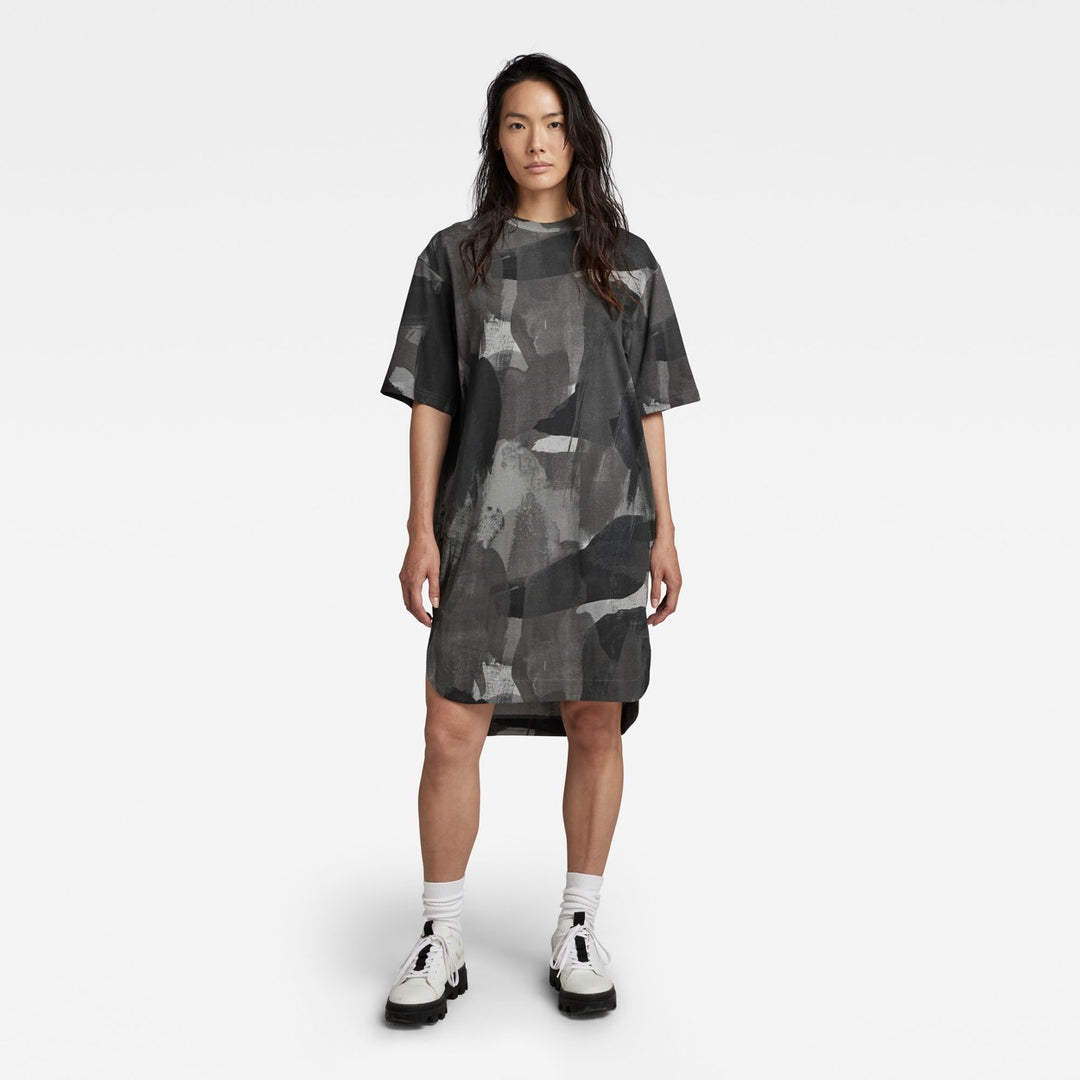 Boxy U Tee Ao Dress Ss Wmn - Grijs Dessin