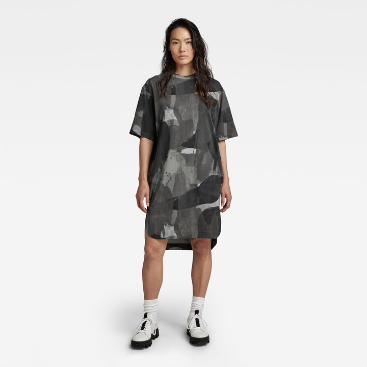 Boxy U Tee Ao Dress Ss Wmn - Grijs Dessin