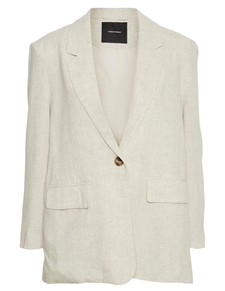Vmverlucy Ls Linen Blazer - Beige