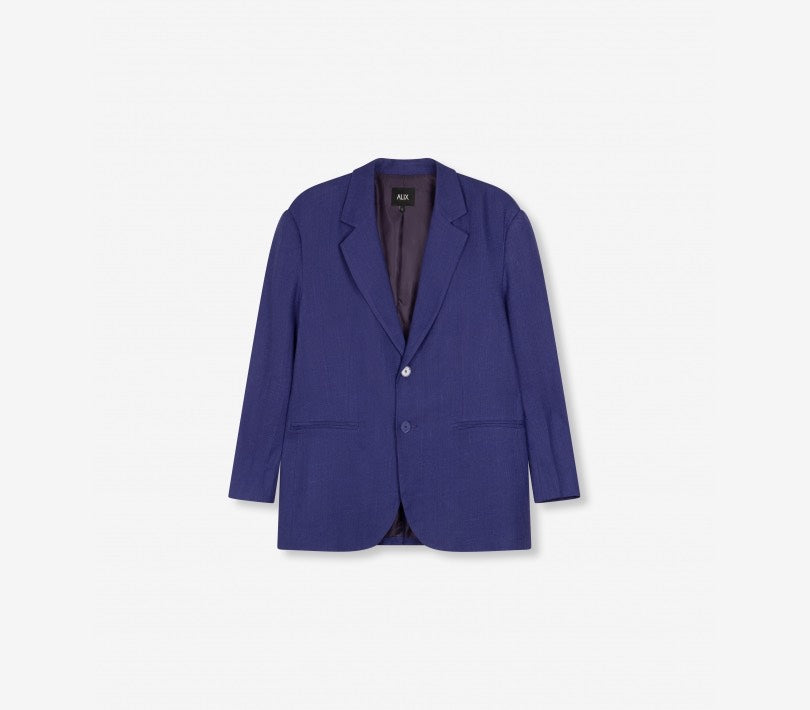 Boucle Oversized Blazer - Paars