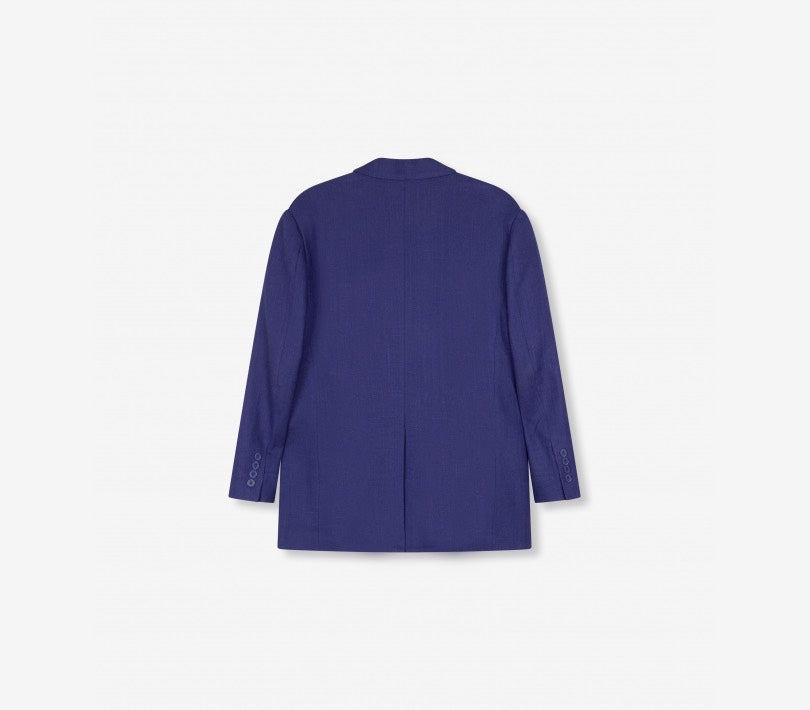 Boucle Oversized Blazer - Paars