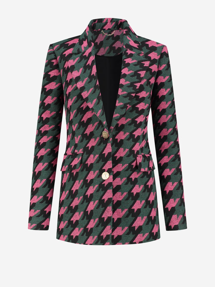 Heather Blazer - Roze Dessin
