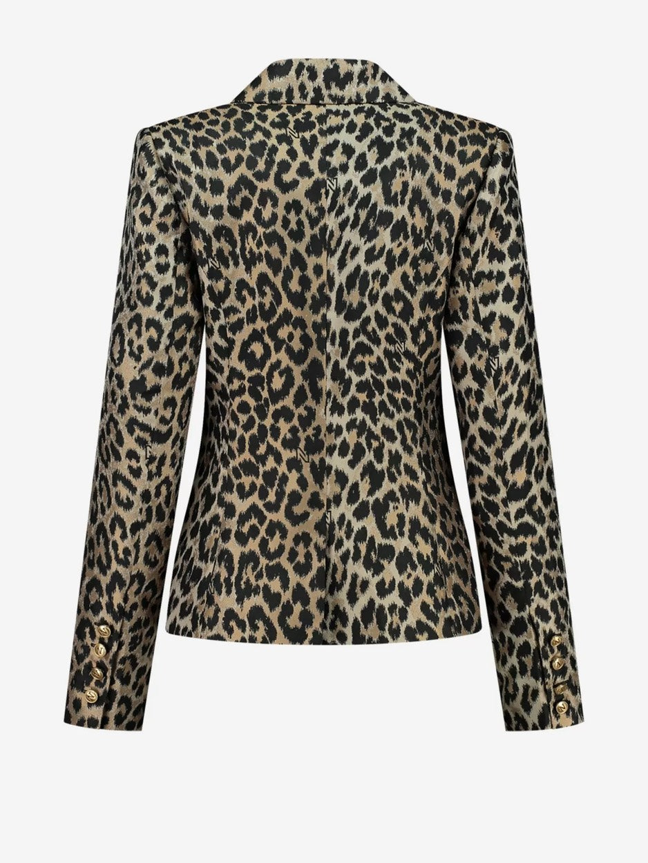 Benicia Blazer - Bruin Dessin