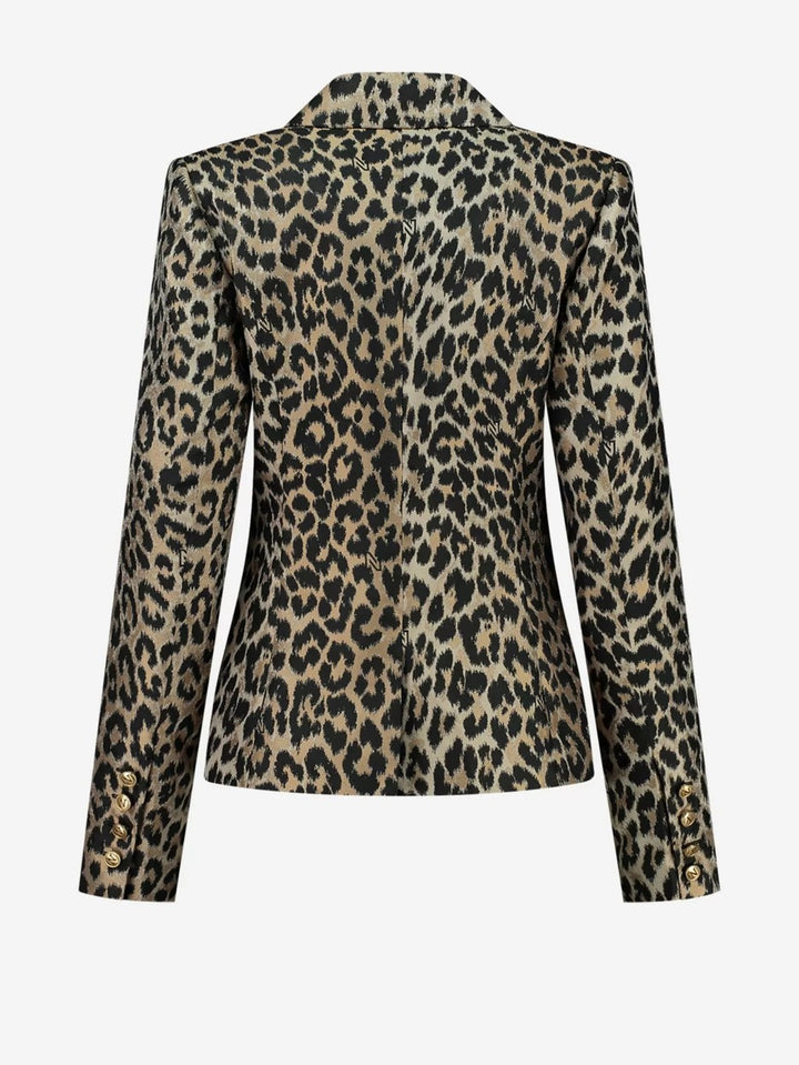 Benicia Blazer - Bruin Dessin