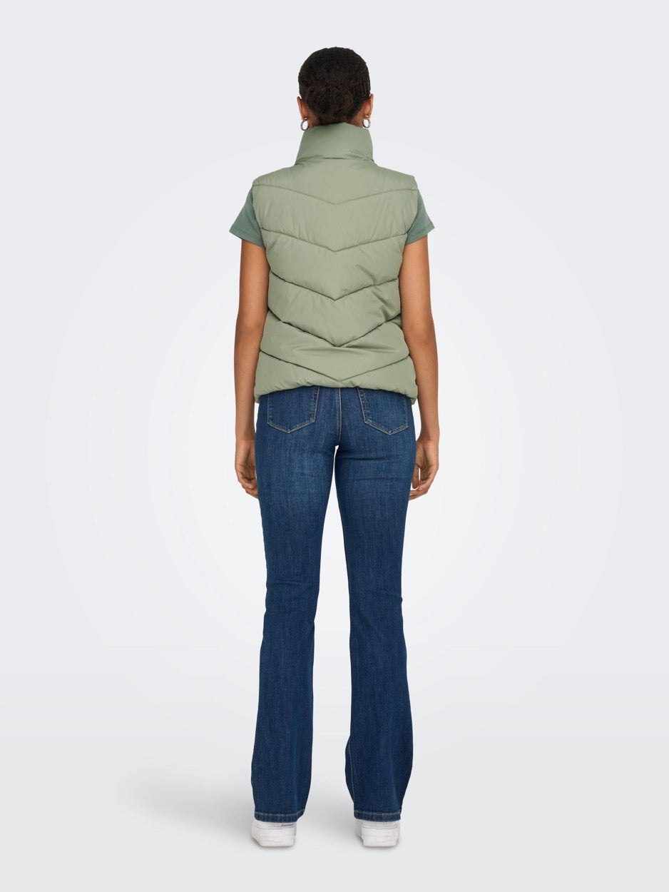 Jdyfinno Short Padded Waistcoat Otw - Oud Groen