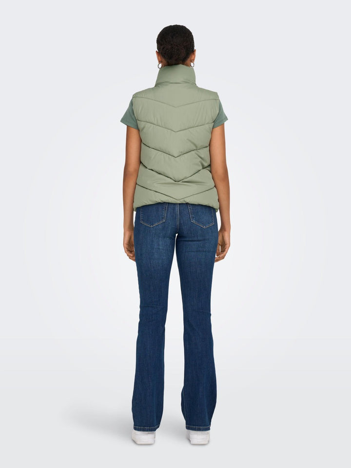 Jdyfinno Short Padded Waistcoat Otw - Oud Groen