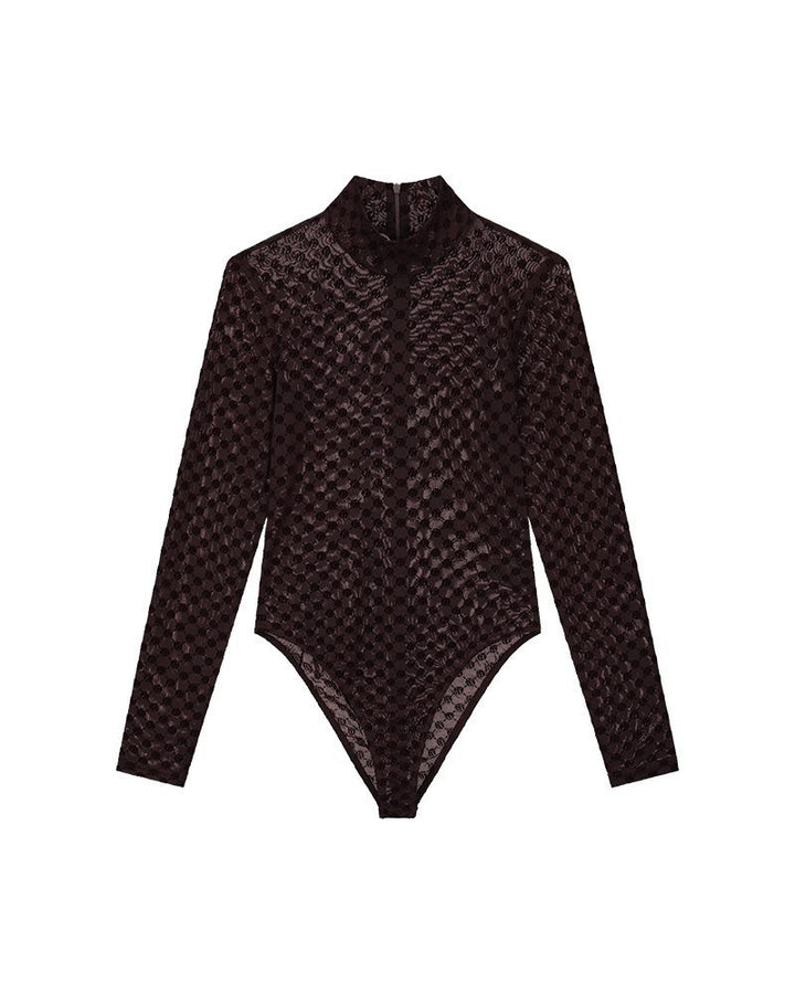 Longsleeve Monogram Bodysuit - Bruin