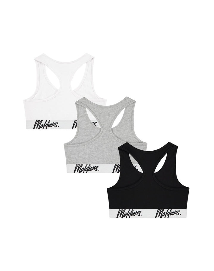 Bralette 3-pack - Zwart Dessin