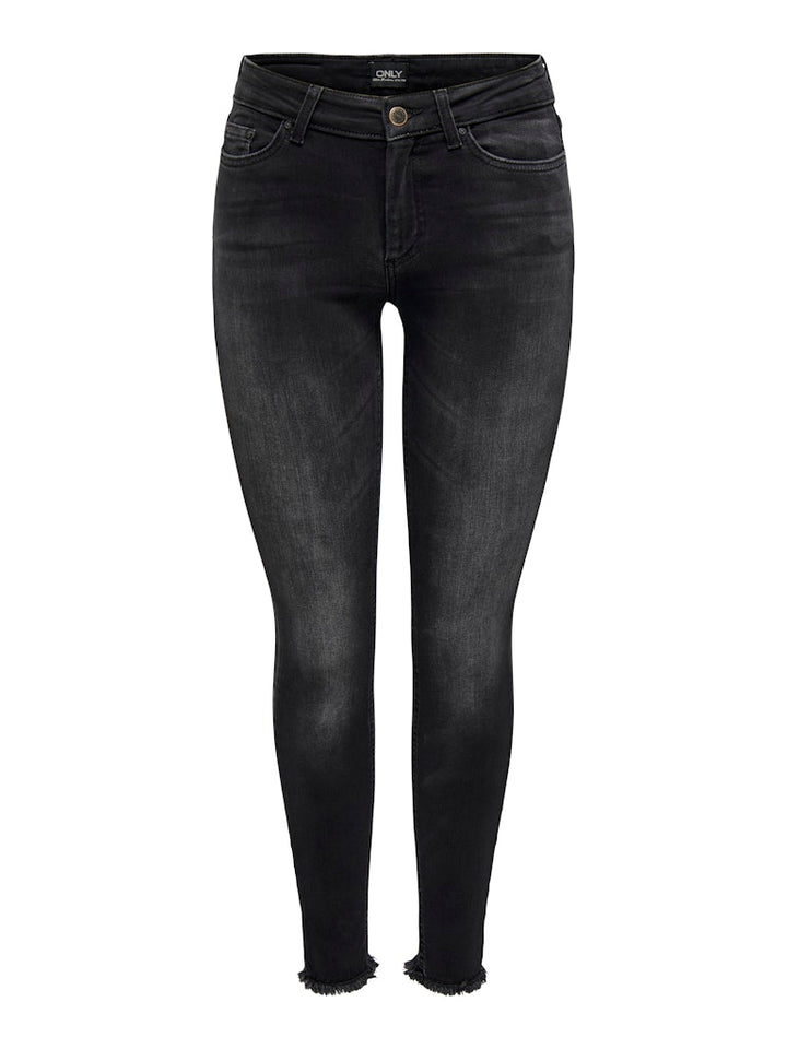 Onlblush Mid Ank Raw Jeans Rea1099 . . 1827. Juli - Black Denim