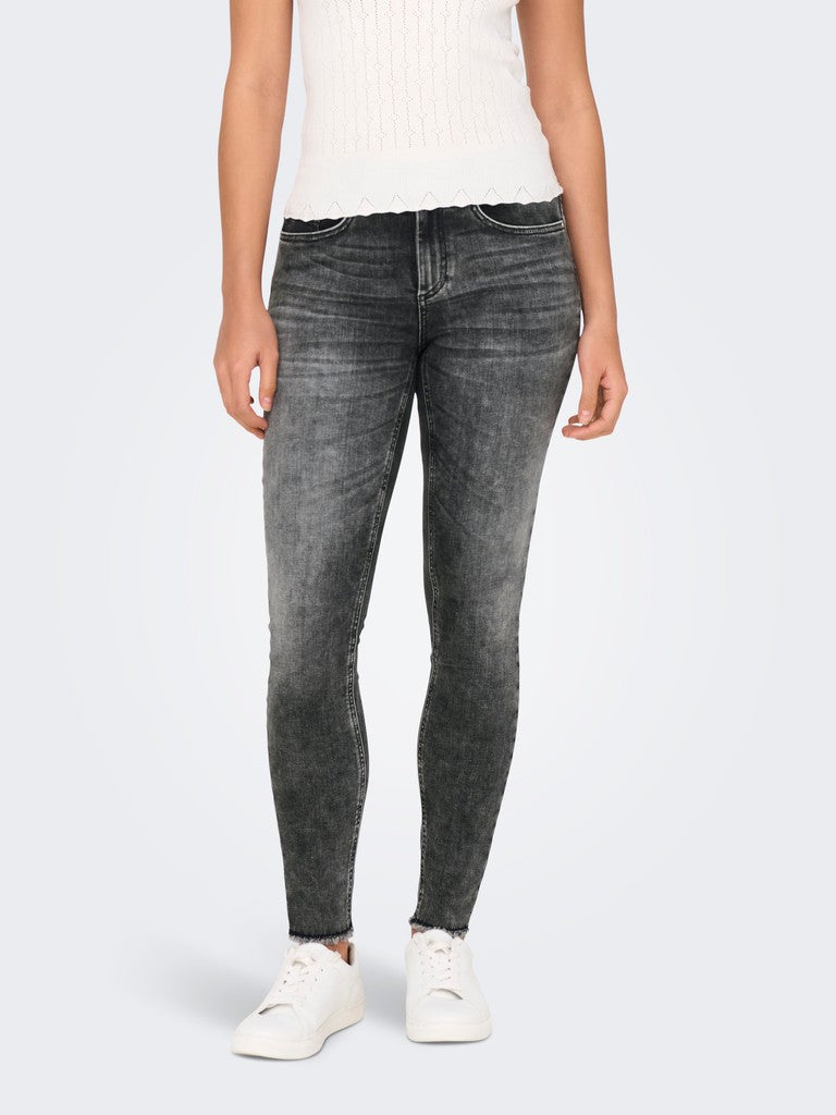 Onlblush Mid Sk Ankle Rw Dnm Dot227 - Grey Denim