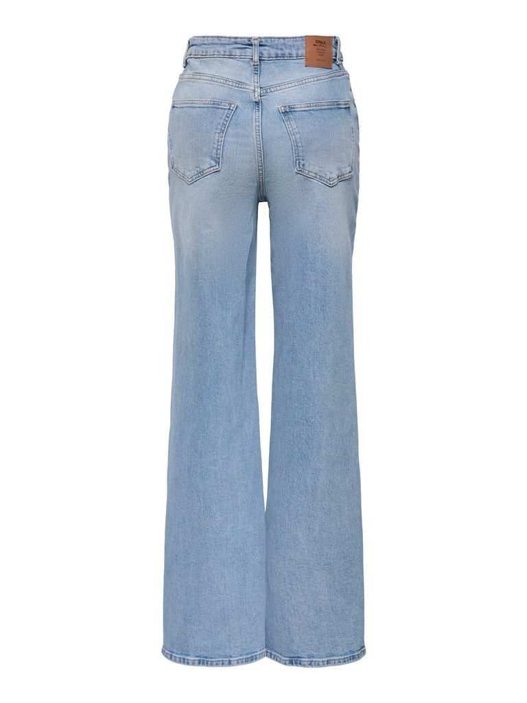 Onljuicy Life Hw Wide Leg Rea365  N - Blue Denim